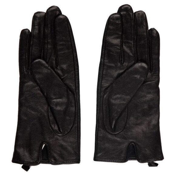 Carolina Amato Black Leather Gloves – Size M - Picture 3 of 9